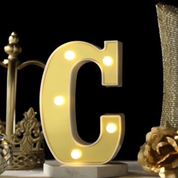 Steel Marquee Letter Gold Letters C High-End Custom Zinc Metal Marquee Light Marquee Sign