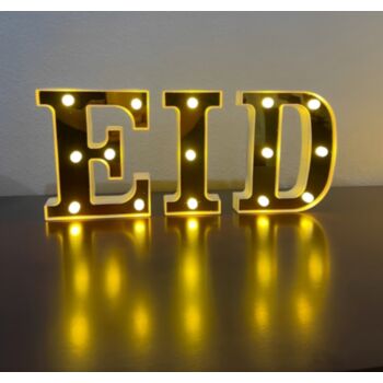 Steel Marquee Letter Golden Eid High-End Custom Zinc Metal Marquee Light Marquee Sign