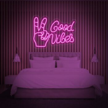 Good Vibes With Yes Neon Sign