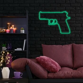 Gun Neon Sign