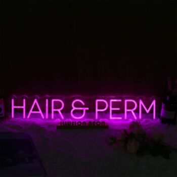 Hair And Perm Pink Neon Sign