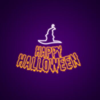 Happy Halloweens Neon Sign