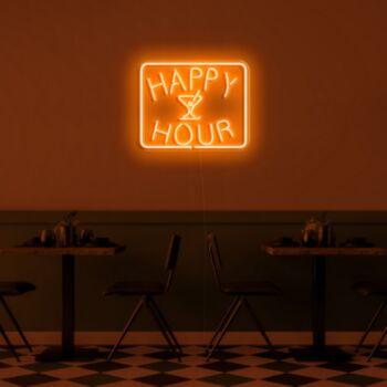 Happy Hour Neon Sign