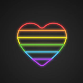 Heart Flag Neon Sign