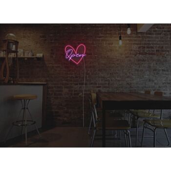 Heart Open Neon Sign