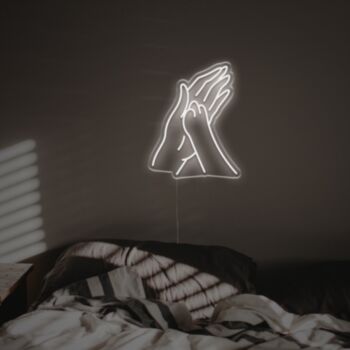 Human Hand And Cat Paw LED Neon Sign