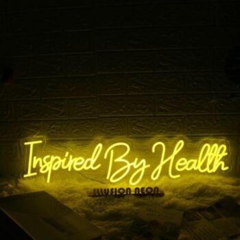 Inspired By Health Yellow Neon Sign