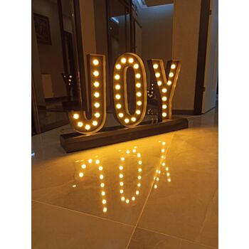 Steel Marquee Letter Joy High-End Custom Zinc Metal Marquee Light Marquee Sign