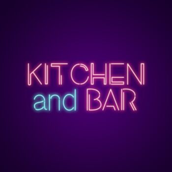 Kitchen And Bar Neon Sign