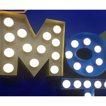 Steel Marquee Letter MO High-End Custom Zinc Metal Marquee Light Marquee Sign