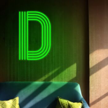 Letter D Neon Sign