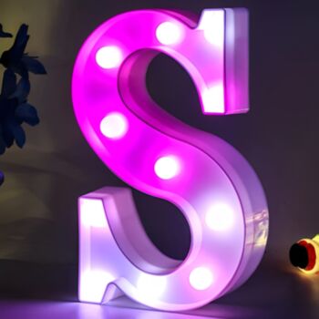 Steel Marquee Letter S Alphabet Purple Party High-End Custom Zinc Metal Marquee Light Marquee Sign