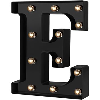 Steel Marquee Letter E Black Font High-End Custom Zinc Metal Marquee Light Marquee Sign