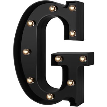 Steel Marquee Letter G Black Font High-End Custom Zinc Metal Marquee Light Marquee Sign