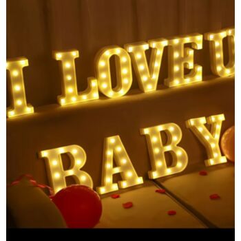 Steel Marquee Letter I love U Baby High-End Custom Zinc Metal Marquee Light Marquee Sign