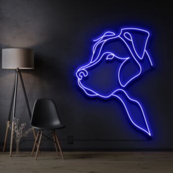 Long Eared Pitbull Neon Sign