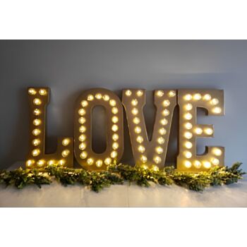 Steel Marquee Letter Love Wedding High-End Custom Zinc Metal Marquee Light Marquee Sign