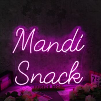 Mandi Snack Purple Neon Sign