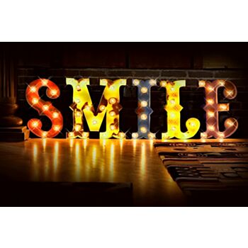 Steel Marquee Letter Smile High-End Custom Zinc Metal Marquee Light Marquee Sign