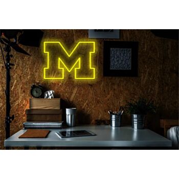 Michigan Block M Logo LED Neon Sign