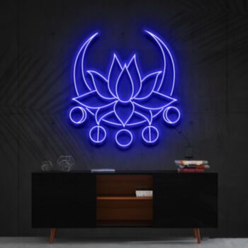 Moon Lotus Neon Sign