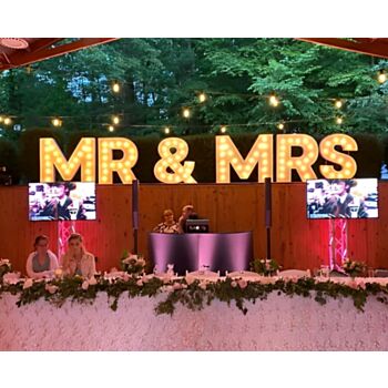 Steel Marquee Letter Mr & Mrs Wedding High-End Custom Zinc Metal Marquee Light Marquee Sign