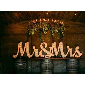 Steel Marquee Letter Mr & Mrs Vintage High-End Custom Zinc Metal Marquee Light Marquee Sign