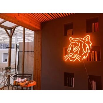 Neon Tiger Led Tiger Head Art