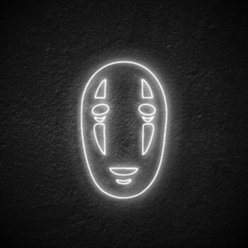 No Face Neon Sign