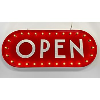 Steel Marquee Letter Open Sign High-End Custom Zinc Metal Marquee Light Marquee Sign