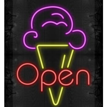 Ice Cream Open Neon Sign Led Neon Sgin