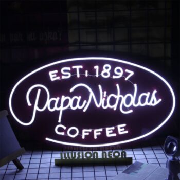 Papa Nicholas Coffee Neon Sign