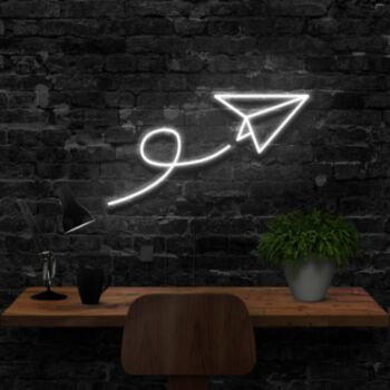 Paper Plane Neon Sign