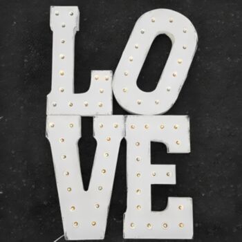 Steel Marquee Letter Love High-End Custom Zinc Metal Marquee Light Marquee Sign