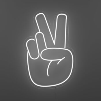 Peace Hand Neon Sign