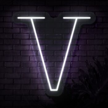 Personalized Initial Letter V Neon Sign MNC41541