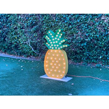 Steel Marquee Letter Pineapple Hawaiian High-End Custom Zinc Metal Marquee Light Marquee Sign