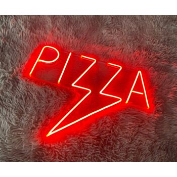 Pizza Lightning Neon Sign