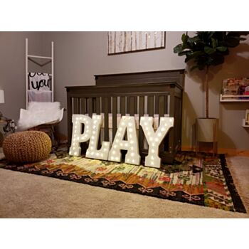 Steel Marquee Letter Play Party Decor High-End Custom Zinc Metal Marquee Light Marquee Sign