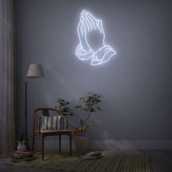 Praying Hands Neon Sign