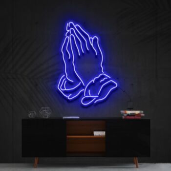 Praying Hands Neon Sign