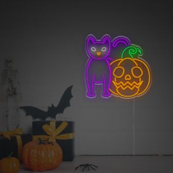 Pumpkin And Wildcat LED Neon Sign