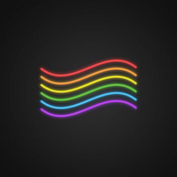 Rainbow Flag Neon Sign