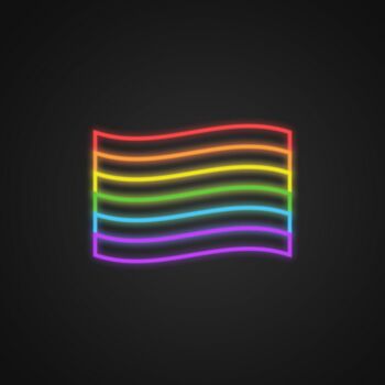 Rainbow Flag Neon Sign