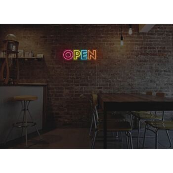 Rainbow Open Neon Sign