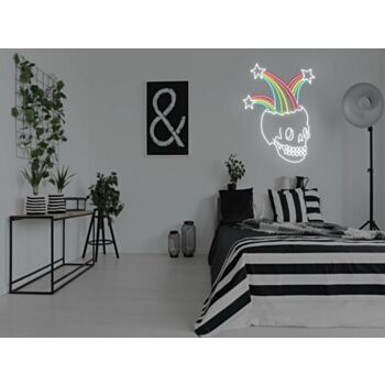 Rainbow Skull Neon Sign