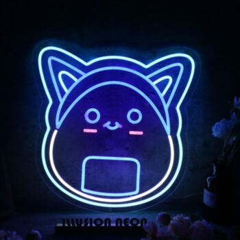 Rice Ball Cat Custom Neon Sign