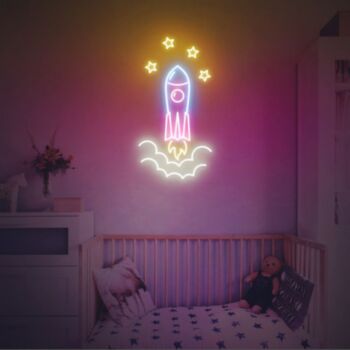 Rocket Cosmic Neon Sign