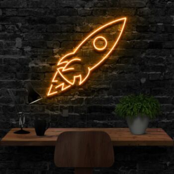 Rocketship Neon Sign