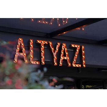 Steel Marquee Letter Rustic Altyazi High-End Custom Zinc Metal Marquee Light Marquee Sign